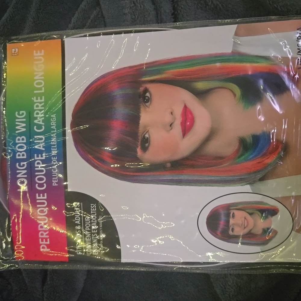 NWT Rainbow multi colored wig